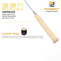 Powerti tênis badminton squash raquete lidar com sweatband absorvente de choque buffer envoltório filme inferior - Image 3
