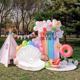 Sofá inflável para festa temática de piscina, layout de cena, decoração de casamento, chuveiro de bebê, festa de aniversário ao ar livre - Image 4