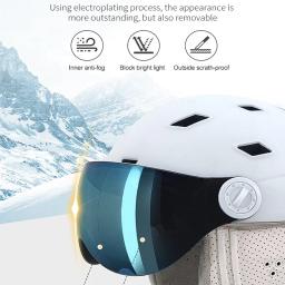 LUA-Capacete de Esqui Profissional para Adultos e Jovens, Universal para Skate, Snowboard, Equipamento de Neve, Quente, Inverno - Image 6