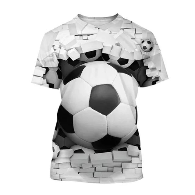 Camiseta Masculina de Futebol Extragrande, Manga Curta, Gola Redonda - Estilo Casual e Esportivo para o Verão