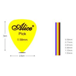Alice-palhetas para guitarra, acessório para guitarra, acústico, elétrico, multicolorido, 0,46/0,71/0,81mm, 100 peças - Image 6