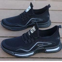 Tênis de corrida antiderrapante respirável masculino, tênis casual masculino, sapatos simples ao ar livre, novo, para primavera - Image 3