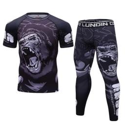 Boxe masculino Compressão Sport Set, Rashguard, Jitsu Bjj Rash Guard, Conjuntos de Kickboxing, Muay Thai Jersey, MMA Sportswear - Image 4