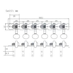 12 cordas guitarra afinação pegs afinador chave cabeça da máquina 6l 6r instrumento musical acessórios de substituição - Image 3