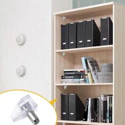 100-10 pces prateleira transparente studs estacas de plástico laminado suporte armário guarda-roupa prateleiras suportes móveis ferragem suportes fixos - Image 3
