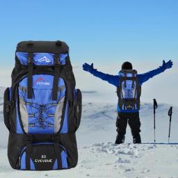 Impermeável Caminhadas e Camping Mochila, Trekking Bag, alça ajustável, mochila de viagem, esporte ao ar livre, montanhismo Bag, 80L - Image 2