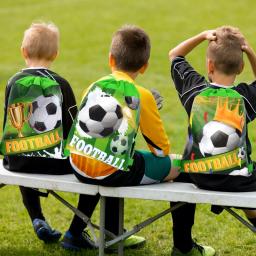 Mochila de futebol bola de futebol com cordão sacos de armazenamento de presente crianças esportes tema festa favores para convidados feliz aniversário festa fornecimento - Image 5