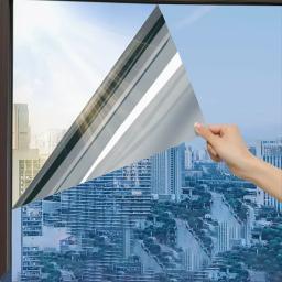 Proteção de privacidade: adesivos de filme de janela de espelho unidirecional isolamento térmico e protetor solar filme de vidro janela varanda - Image 2