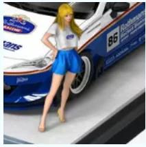 Figuras de Resina Racer 1:64 para Diorama - Carro Esportivo para Coleção e Presentes