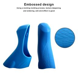 Bicicleta engrenagem Shift Brake Lever Cover, Brake Grips, Capuzes de silicone, Road Bike Shifter Protector, Shimano 105, ST-4700, R5800, R6800 - Image 3