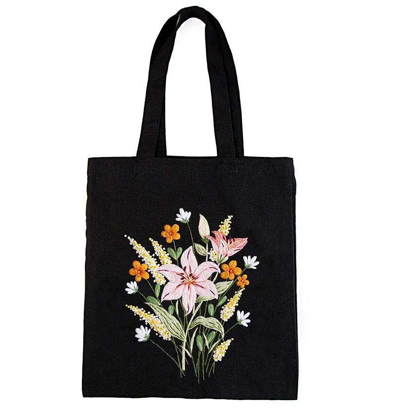 Kit de bordado para iniciantes com padrão, sacola de lona, artes e ofícios suprimentos para adultos, kits DIY Needlepoint - Image 1