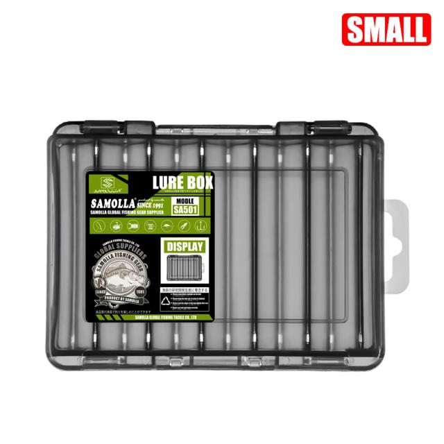 SAMOLLA Caixa de Equipamento Dupla Face Compacta para Pesca 19cm