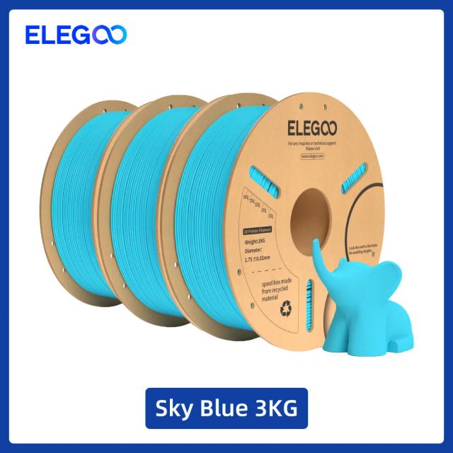 Filamento ELEGOO-PLA Plus de 1kg para Impressoras 3D FDM, 1,75mm - Alta Qualidade e Compatibilidade Garantida