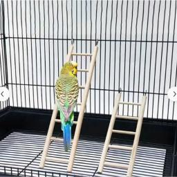 Escadas de madeira Swing Scratcher para pássaros, escada de escalada de poleiro, gaiola de pássaros, hamsters, brinquedos papagaio, suprimentos para animais pendurados, 3, 4, 5, 6, 1Pc - Image 2