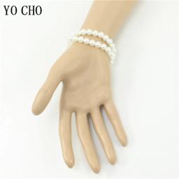 Pulseira Elástica Pérola para a Noiva, Acessórios para Decoração DIY, Handmade Corsage, Pulseira para Festa na Praia, 10 Pcs - Image 4