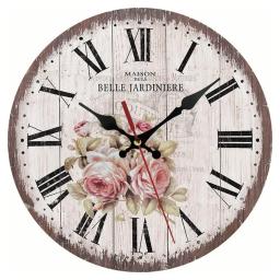 Relógio de parede vintage para decoração de sala, Pendurado Relógios redondos, Montagem na parede, Carft De Madeira - Image 3