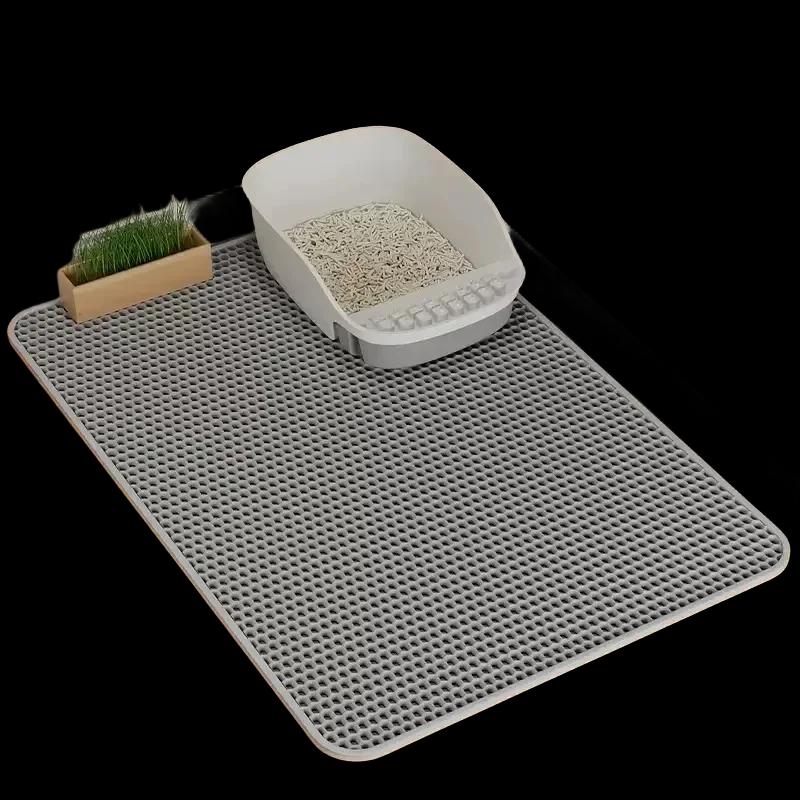 Impermeável Double Layer Cat Toilet Pad, esteira grande, almofada de areia antiderrapante, Pet Litter Sandbox, 70x120cm - Image 1