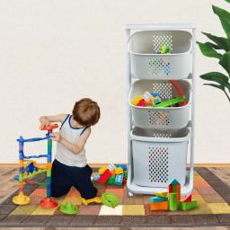 Carrinho Multiuso com Rodas, Cesta De Rolamento Espessada, Organizador De Brinquedos De Lavanderia, Banheiro, Lanches, Roupas, Rack De Armazenamento Móvel - Image 5