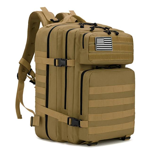 Mochila Tática Militar Masculina MOLLE 45-50L para Caça, GYM e Atividades ao Ar Livre
