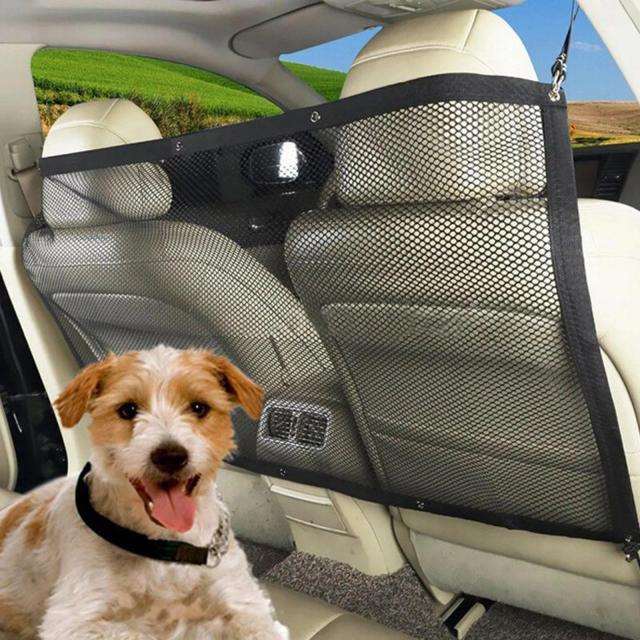 Redutor de Risco: Rede de Proteção para Carros com Ganchos - Cerca de Separação para Pets, Ideal para Qualquer Veículo