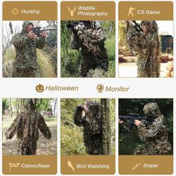 3D Ghillie Suit para homens e mulheres, roupa de combate tático, roupa de caça camuflada, roupa de tiro CS, lazer biônico - Image 5