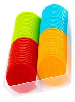 Plastic Coin Card Set, Aprendendo Moeda, Multi Valor, Student Point, Gaming Tokens, Exchange Learning Rewards, Card Game, 80Pcs - Image 6
