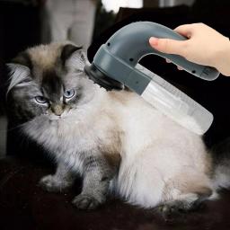Elétrica Sucker Pet Cabelo, Aspirador de pó portátil Escova removedor de pele Pente de gato Dispositivo de sucção Dog Grooming Acessórios Pet - Image 3