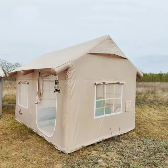 Barraca de Acampamento Impermeável de Luxo em Terylene para Experiências ao Ar Livre