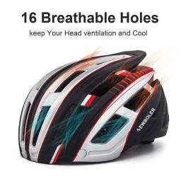 NEWBOLER-Capacete de ciclismo com luz LED para homens e mulheres, estrada, capacete de mountain bike, lente para equitação, esportes de bicicleta, skate, scooter - Image 6