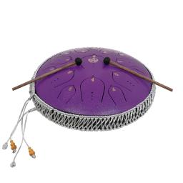 14 polegadas 15-tom chave de d língua tambor zen práticas instrumento roxo meditação exercício percussão com acessórios práticos - Image 6