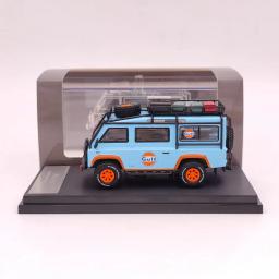 Modelo de carro diecast miniatura, passatempo colecionáveis, presentes colecionáveis, Master Defender 110, Van Camp G-U-L-F, 1:64 - Image 1