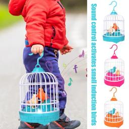 Brinquedos infantis de gaiola de pássaro, pássaros falantes elétricos, mover-se, quebra-cabeça luminoso, desempenho musical, acompanhamento brinquedo de plástico - Image 1