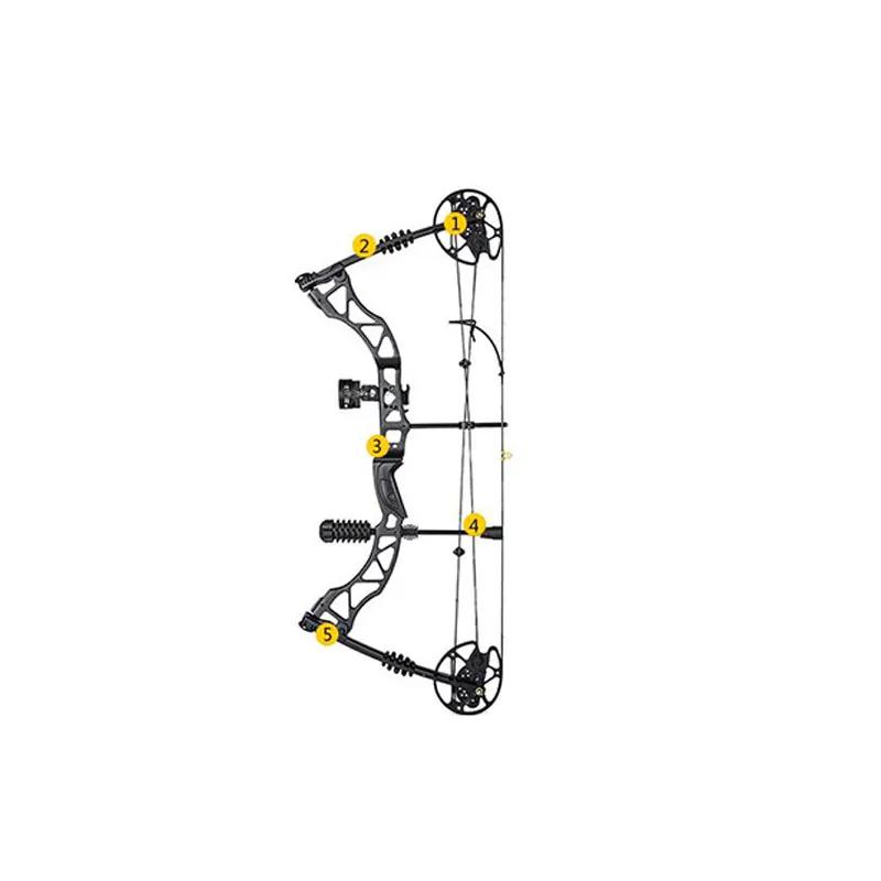 Kaimei qin arco e flecha composto conjunto de 30-70lbs arco e flecha ibo329fps 85% labor saving ratio tiro caça acessórios - Image 1