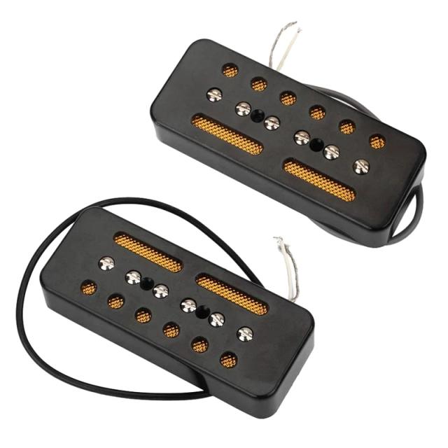 Barra de Sabão Single Coil para Guitarra Elétrica - Captadores P-90 em Preto com Espaçamento de Furos de 50mm e 52mm