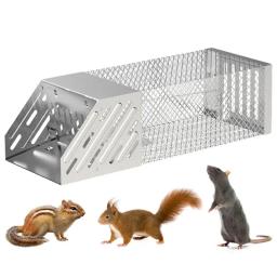 Armadilha De Rato De Aço Inoxidável, Apanhador De Animais, Armadilha De Esquilo, Apanhador Vivo, Armadilhas De Rato, Armadilha De Animais Selvagens, Ferramenta De Ratoeira - Image 1