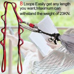 Yoga Hammock Strap Extensão, Daisy Chains, Pilates Stretch Belt, Nylon ajustável, Wearproof Outdoor Escalada Sling Corda, 1.1 m, 2 m, 3 m, 4m - Image 2