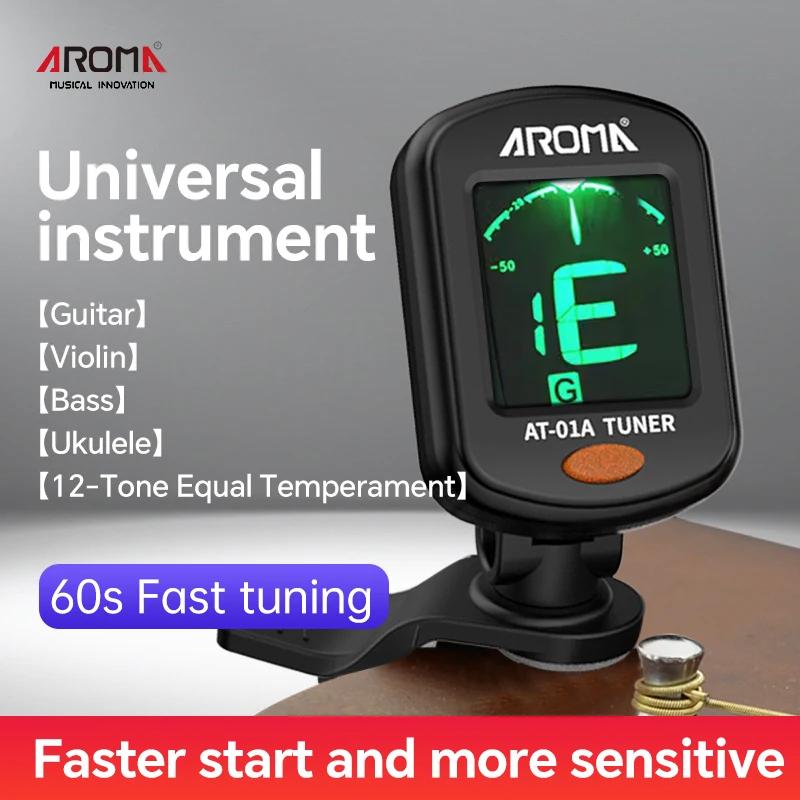 Digital Clip-on Guitar Tuner, eletrônico, calibração, guitarra, baixo, cavaquinho, violino, bandolim, acústica, AT-01A - Image 4