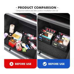 Caixa de armazenamento de porta-malas de carro de couro portátil dobrável organizador para KIA K5 K2 Optima Soul Spectra Niro Cadenza Sephia Carens - Image 3