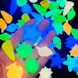 Brilhar nas pedras escuras para aquário, estrela do mar, concha, concha, tanque de peixes, decorativo, material do partido, pátio, diy, diy, diy, 50pcs - Image 5