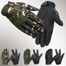 Homens luvas táticas dedo cheio motos treinamento de corrida luvas de combate esportes ao ar livre proteger engrenagem luvas de equitação - Image 4
