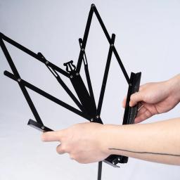 GUITTO GSS-03 Folding Music Sheet Stand com Bolsa de Transporte, alumínio portátil Liga Tripé, Music Stands Titular, altura ajustável - Image 4