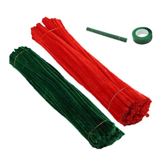 Kit de Artesanato com Tubulação Flexível Chenille Colorido para Fazer Buquês de Tulipas e Projetos de Arte Floral