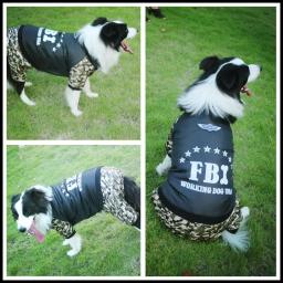 Casaco de Inverno Quente Customes para Cães Pequenos, Macacão Filhote Engrossar, Camuflagem FBI Big Dog Coat, Pet Roupas, Grande, S a 9XL - Image 2