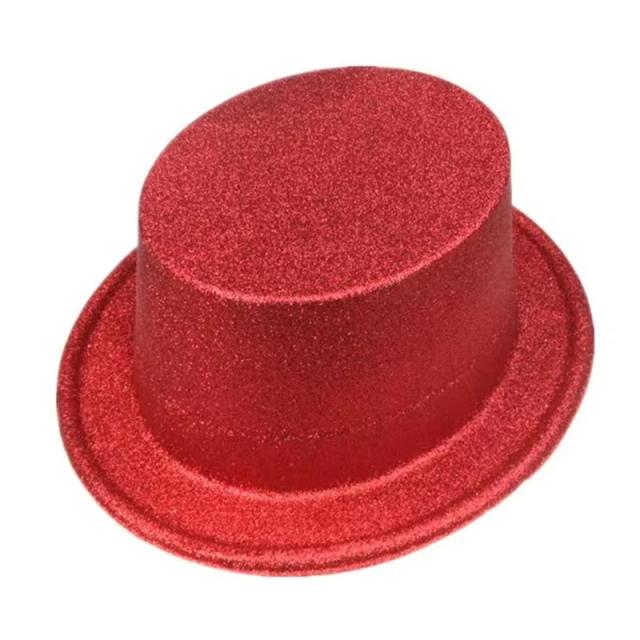 Chapéu Mágico Y166 com Glitter para Festas, Estilo Cowboy e Fedora, Fantasia Brilhante para Festas e Eventos