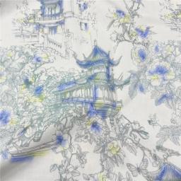 Pintura de paisagem retrô chinesa selva, floresta, tecido de algodão natural costurar tecidos, material de retalhos acolchoado diy - Image 2