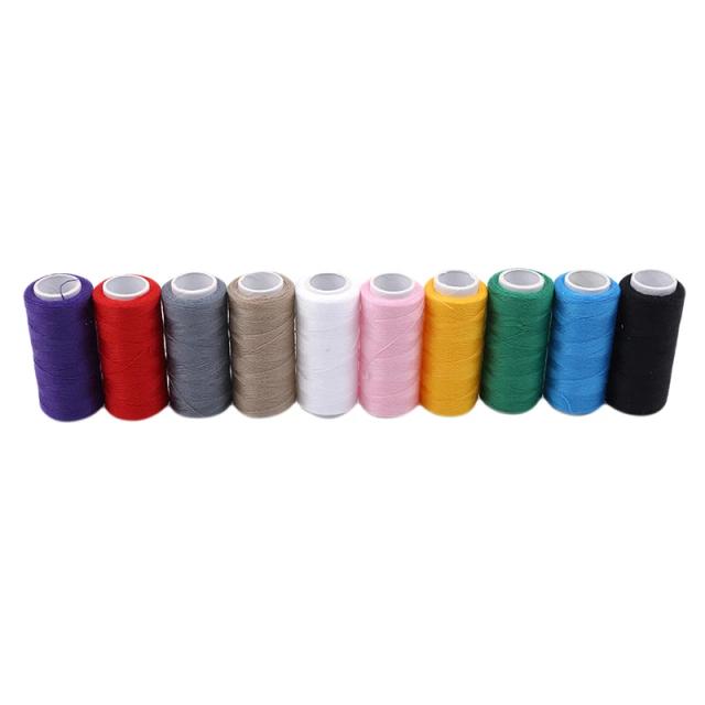 Conjunto de 10 Carretéis de Linha de Costura de Poliéster para Mão e Máquina - 200 Jardas Cada para Costura e Bordados em Casa