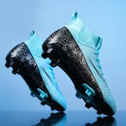 Tamanho 35-45 homens meninos sapatos de futebol botas de tornozelo alto crianças chuteiras treinamento esporte tênis sapatos de futebol - Image 1