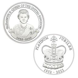 Moeda Comemorativa Rainha Elizabeth II, Prata, Artesanato em Metal, Coleção Presente - Image 2
