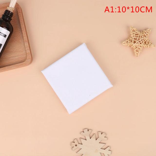 Artista Quadrado Branco: Lona Esticada para Pintura a Óleo com Moldura de Madeira e Primer Ideal para Tintas Acrílicas e Aquarelas