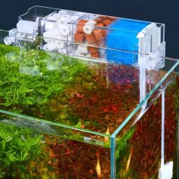 Filtro prático aquário cachoeira para Home Office, silencioso filtro de água Fish Tank, B03E - Image 4